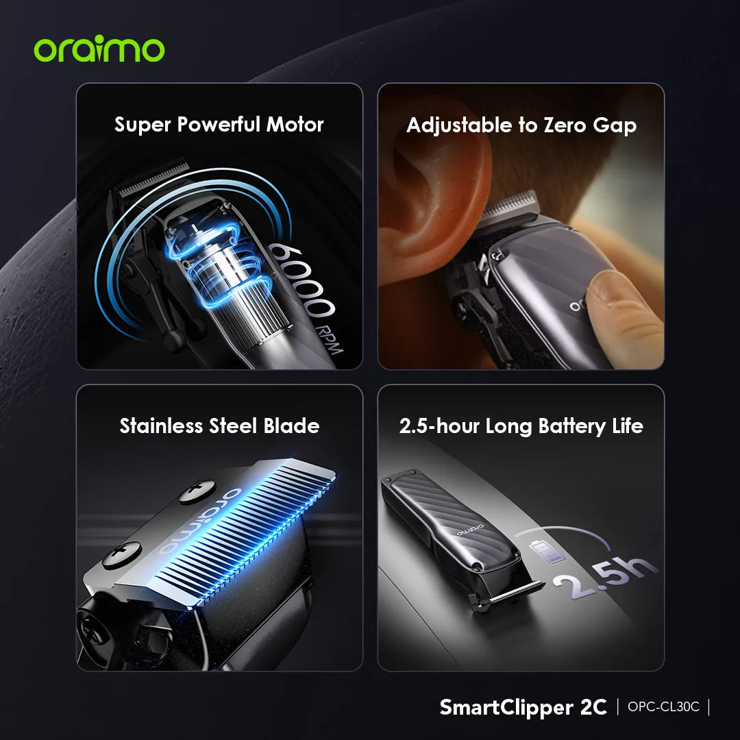 Oraimo SmartClipper 2C Super Powerful Professional Cordless Hair Clipper